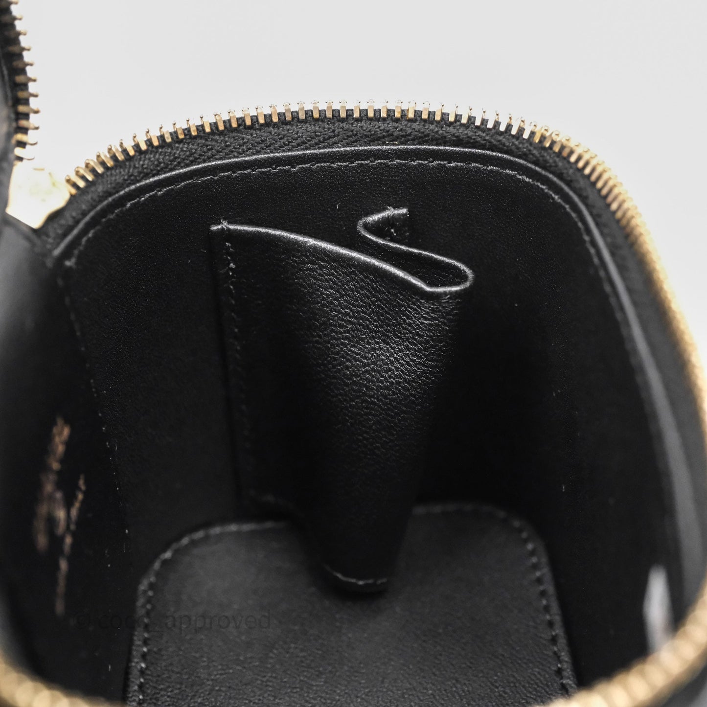 Chanel Mini Vanity With Double Chain Black Lambskin Aged Gold Hardware