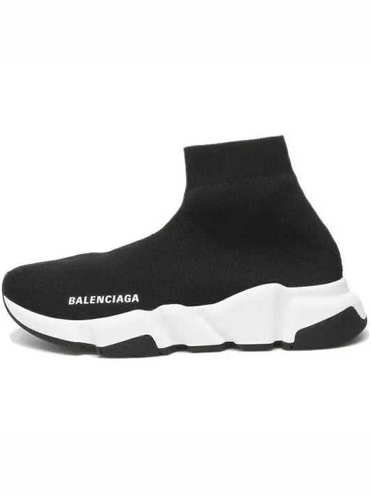 Luxury Balenciaga Speed Trainer High Top Sneakers Black