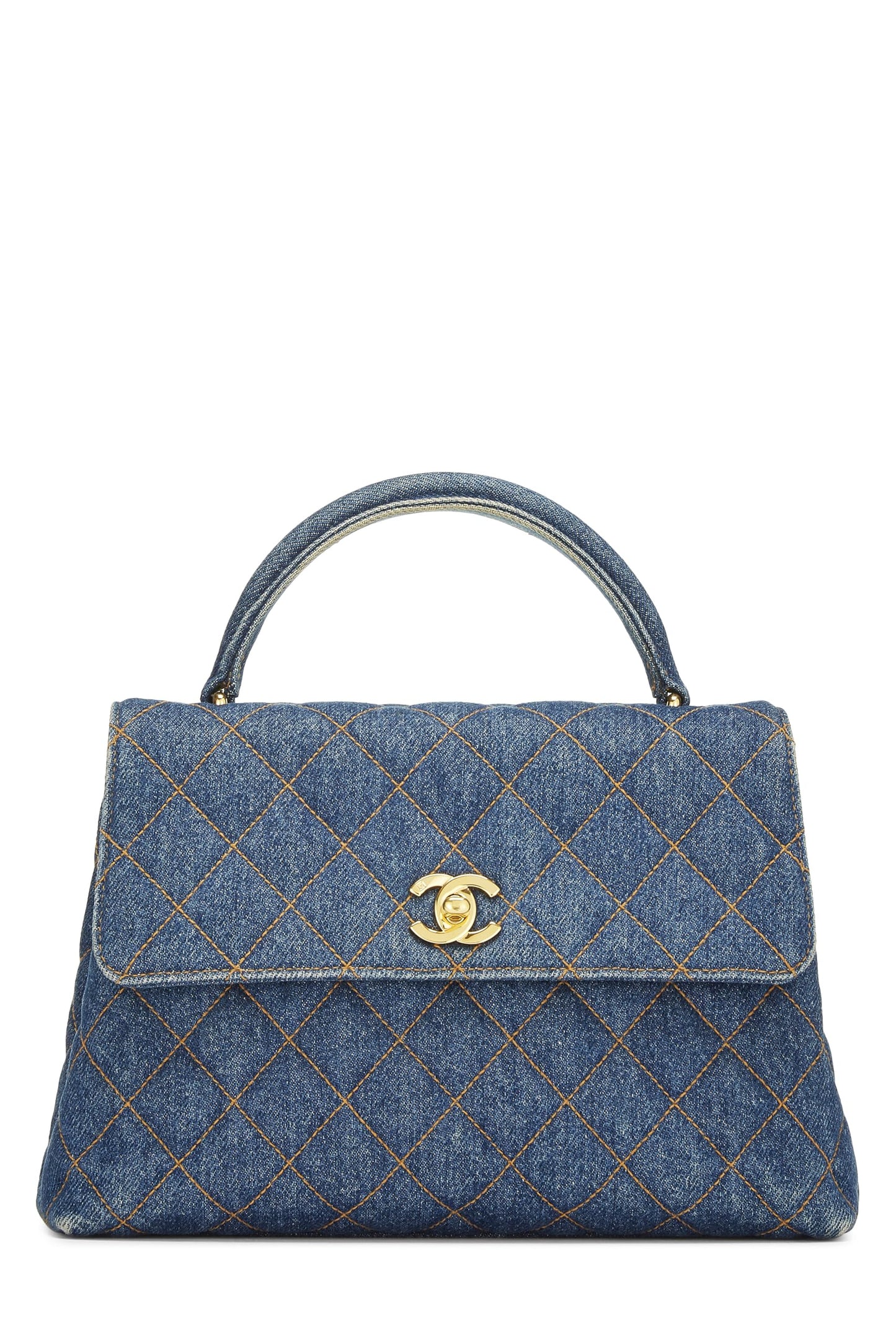 Chanel,  Blue Denim Kelly Small, Blue