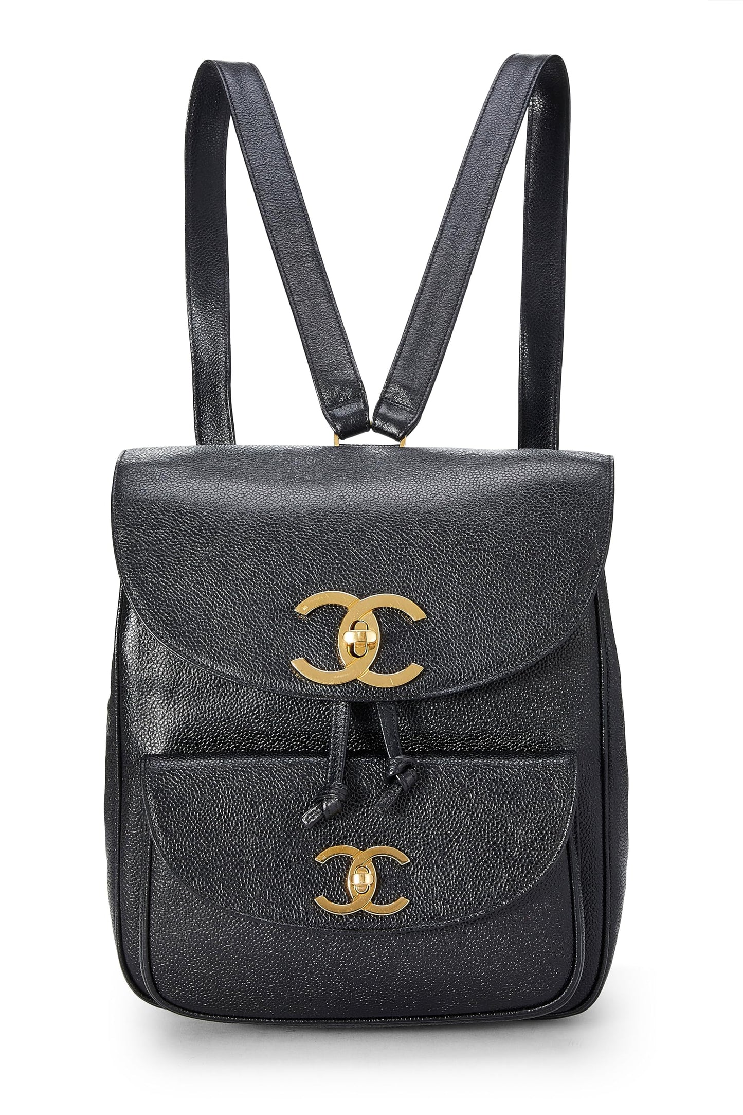 Chanel,  Black Caviar Backpack Medium, Black