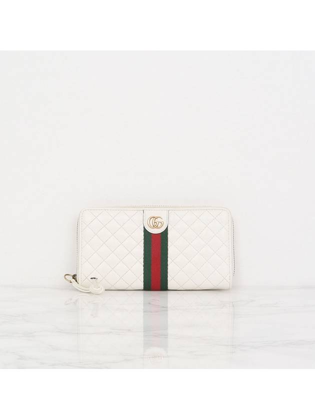 Luxury Gucci Trending 2025 Double G web quilted zipper long wallet 536450