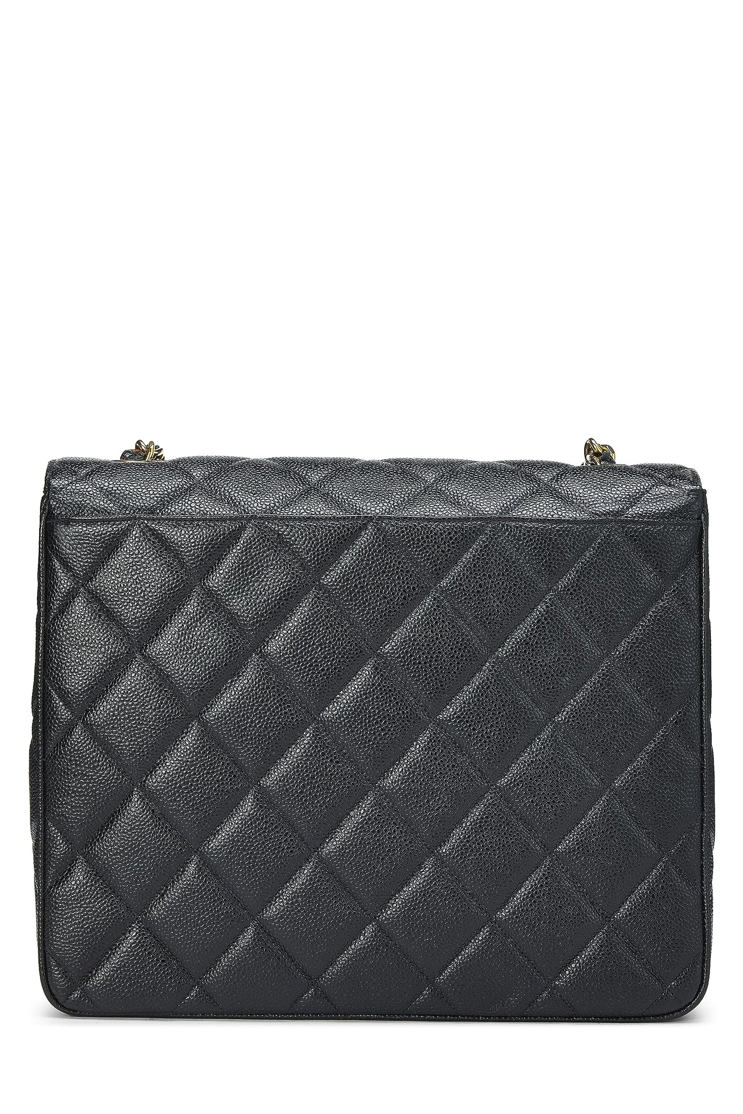 Chanel,  Black Caviar Big CC Square Flap Large, Black
