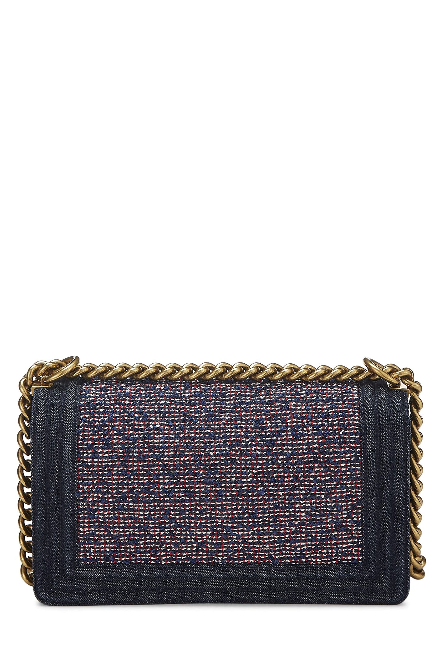 Chanel,  Navy & Red Denim Boy Bag Medium, Multi