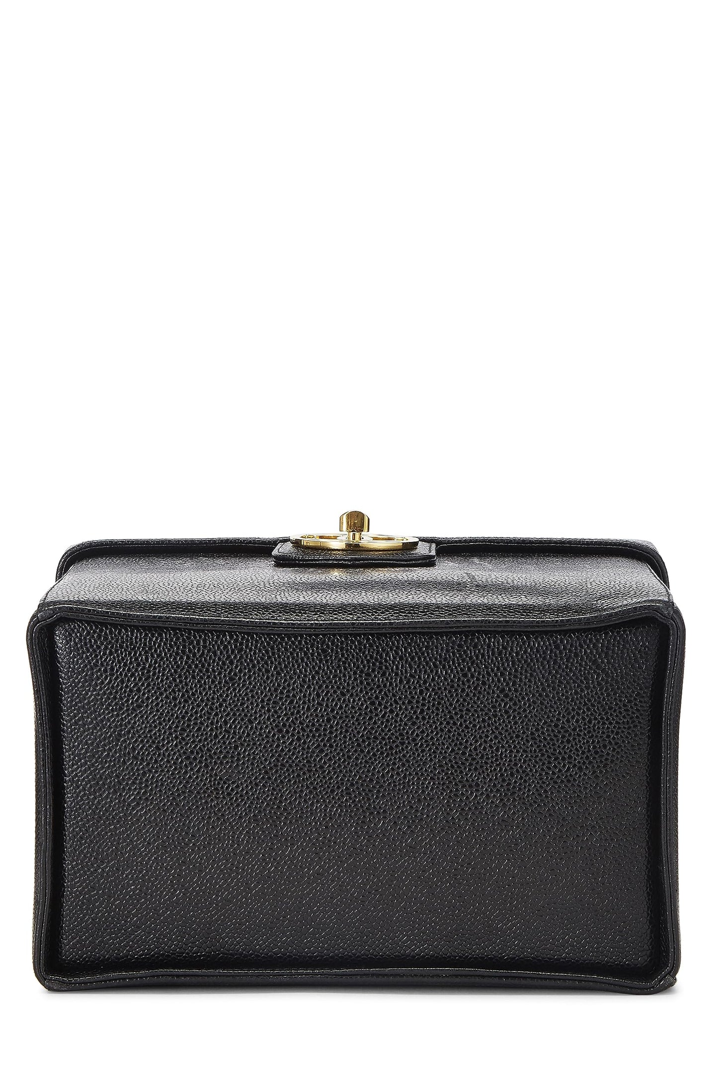 Chanel,  Black Caviar Circle 'CC' Vanity Large, Black