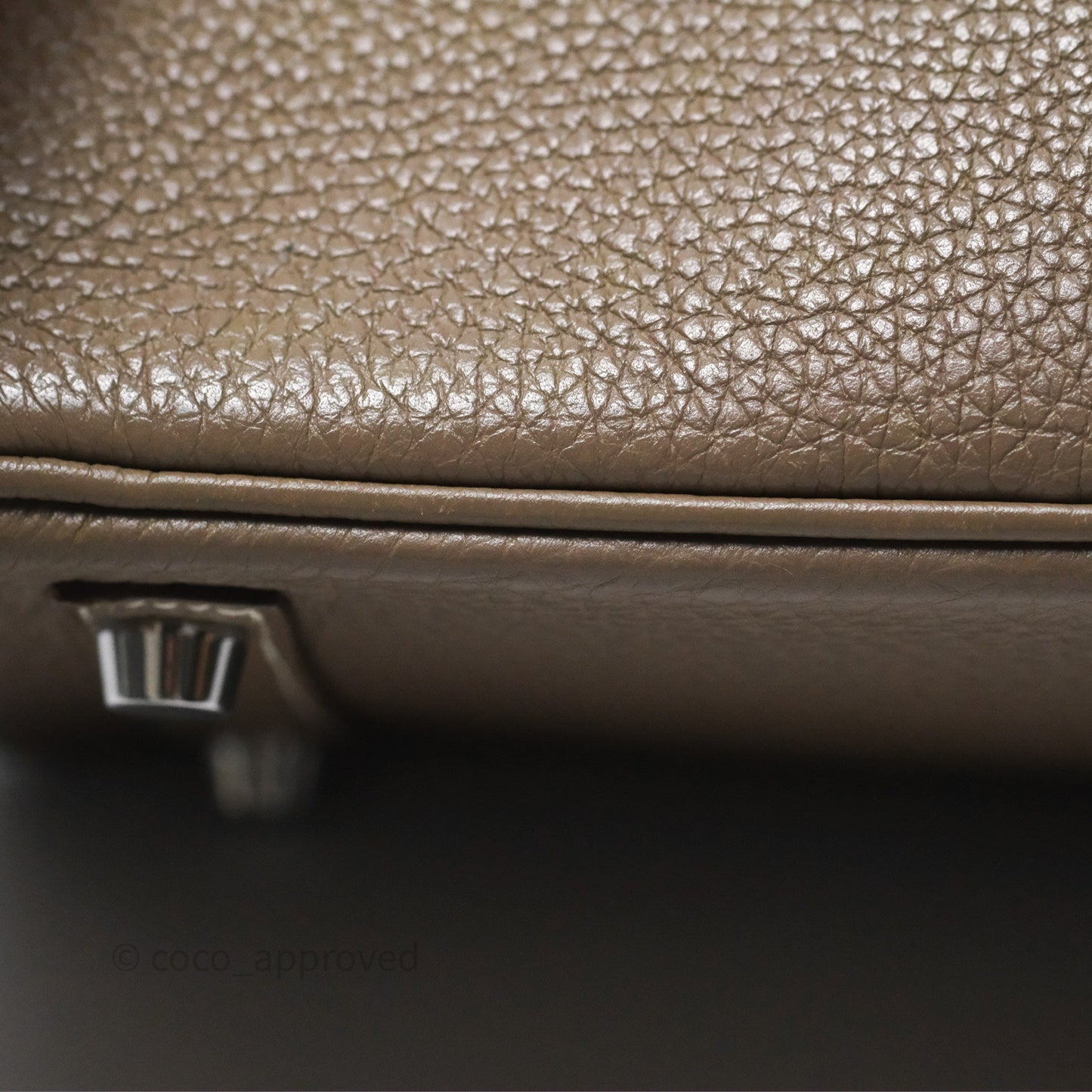 Hermes Birkin 25 Retourne Etoupe 18 Clemence Palladium Hardware