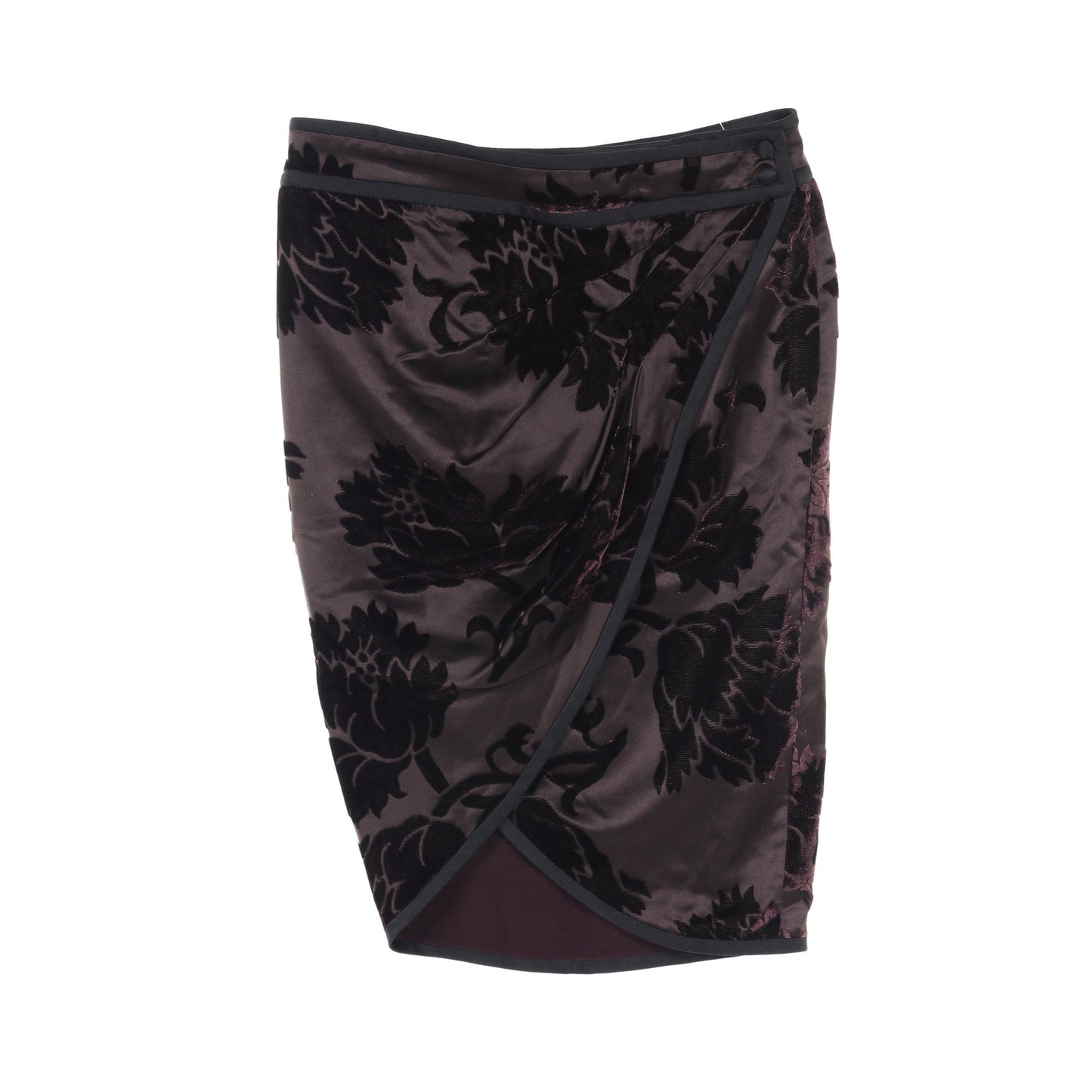 Luxury Gucci Trending 2025 Wrap skirt Flower Velor Purple Black