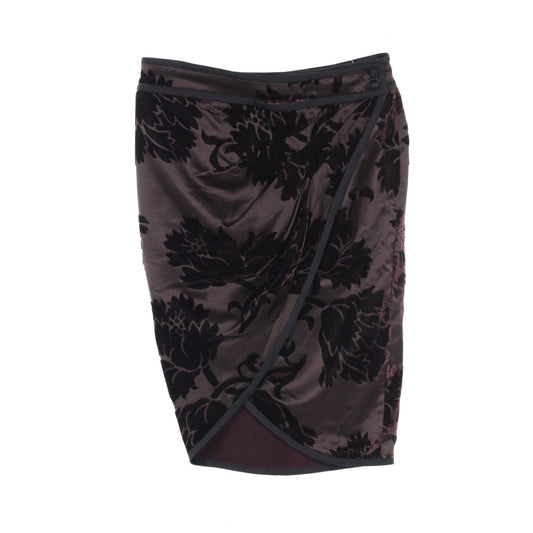 Luxury Gucci Trending 2025 Wrap skirt Flower Velor Purple Black
