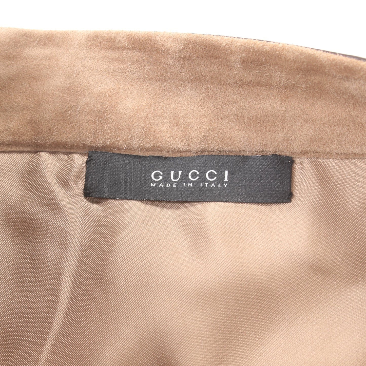 Luxury Gucci Trending 2025 Zip up Skirt Suede Leather Beige Brown
