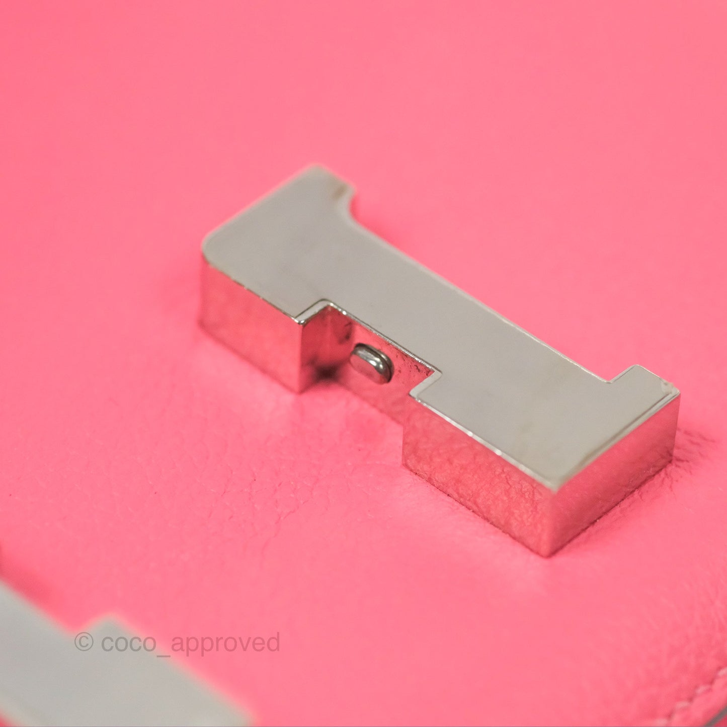 Hermès Constance Mini 18 Rose Azalee Evercolor Palladium Hardware