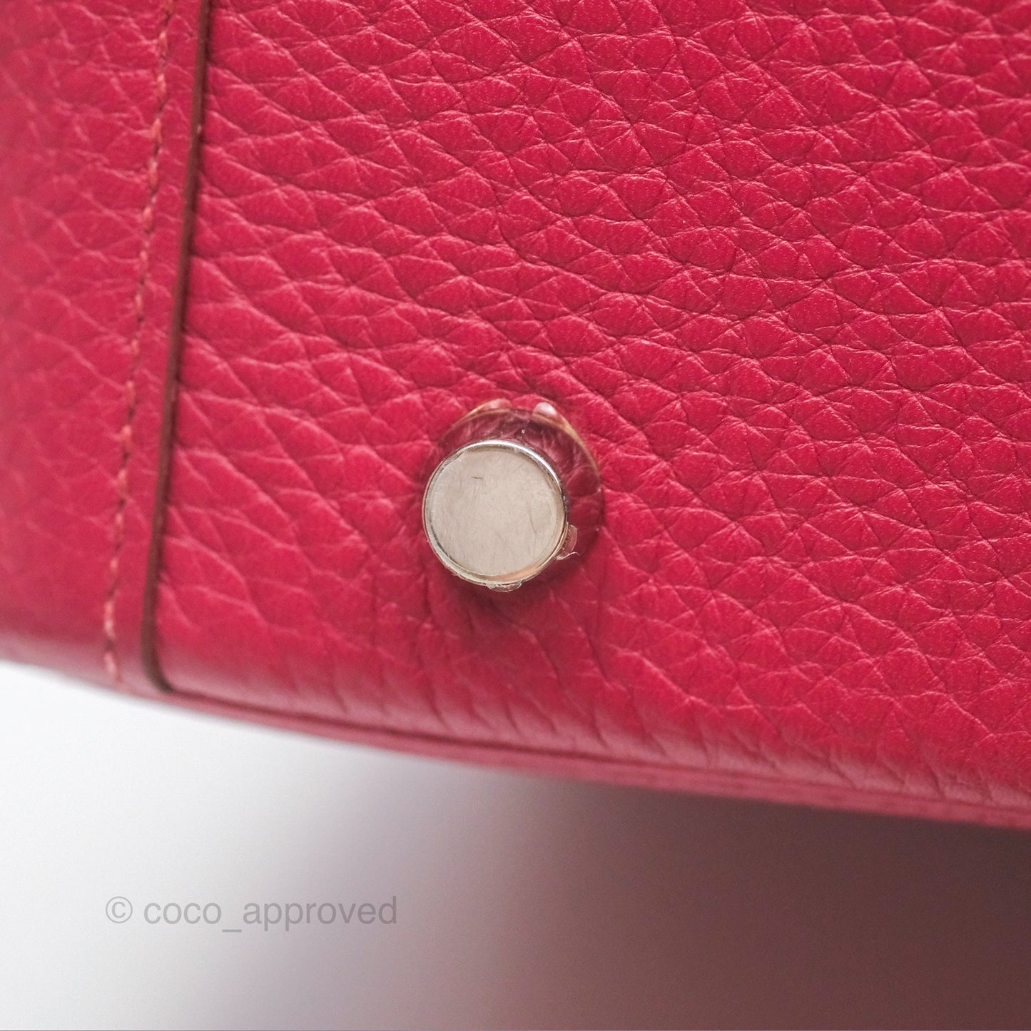 Hermès Lindy 30 Rubis Clemence Palladium Hardware