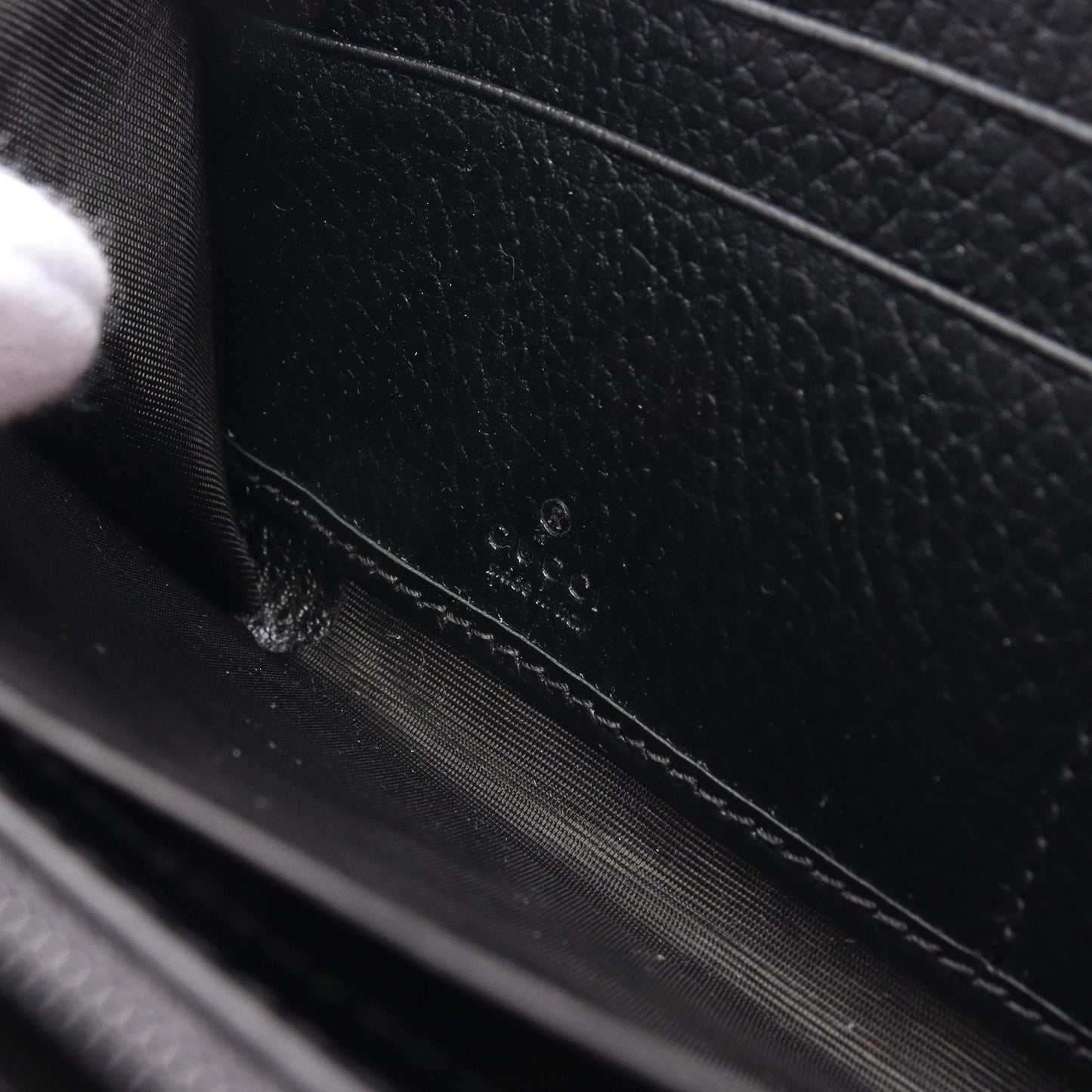 Luxury Gucci Trending 2025 Petite marmont GG Marmont Round zipper long wallet Leather Black