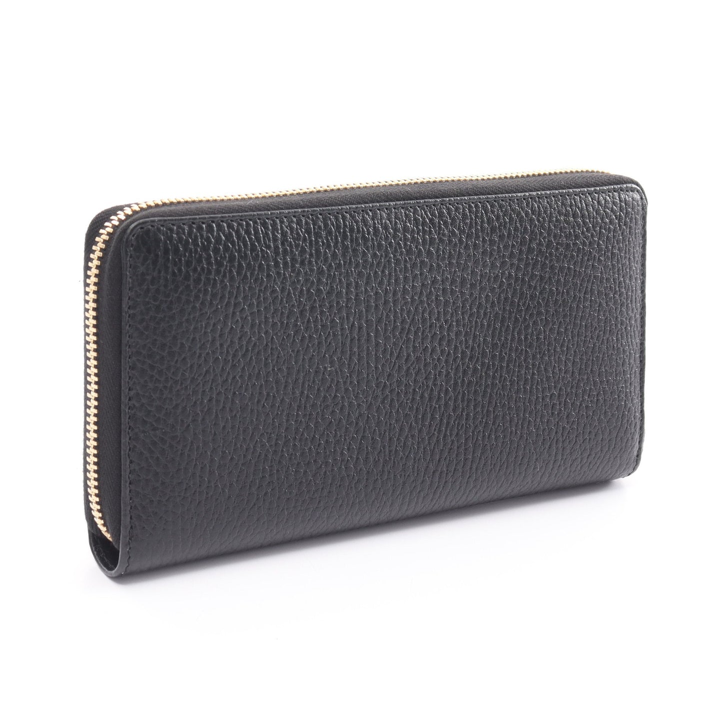 Luxury Gucci Trending 2025 Petite marmont GG Marmont Round zipper long wallet Leather Black