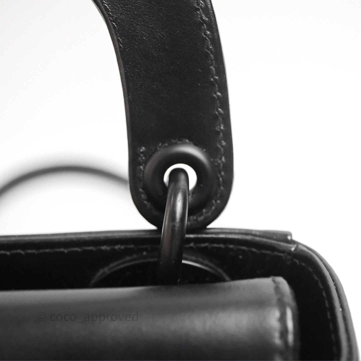 Dior Mini Lady Dior So Black Cannage Calfskin with Diamond Motif