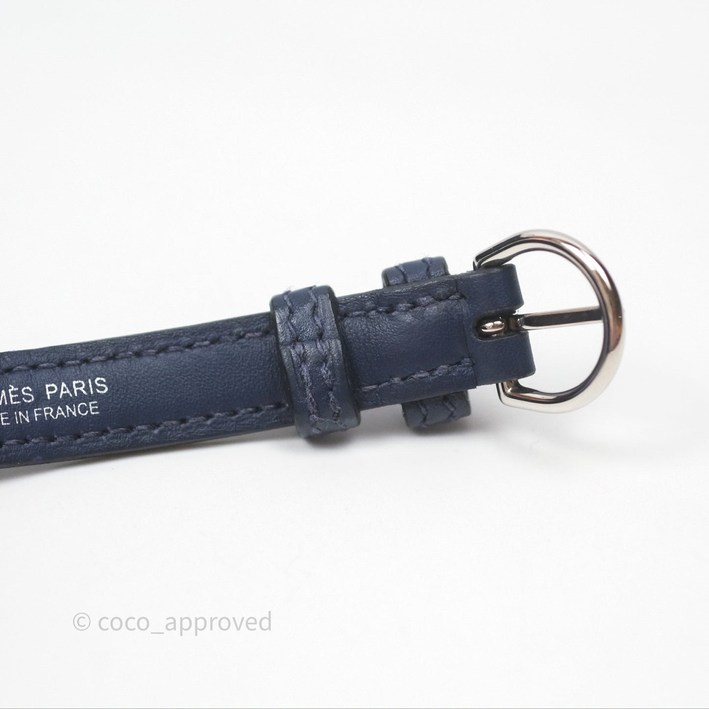 Hermès 24/24 21 Mini Bleu Saphir 73/ Bleu Indigo 76/ Bleu France 71 Evercolor/ Swift Palladium Hardware