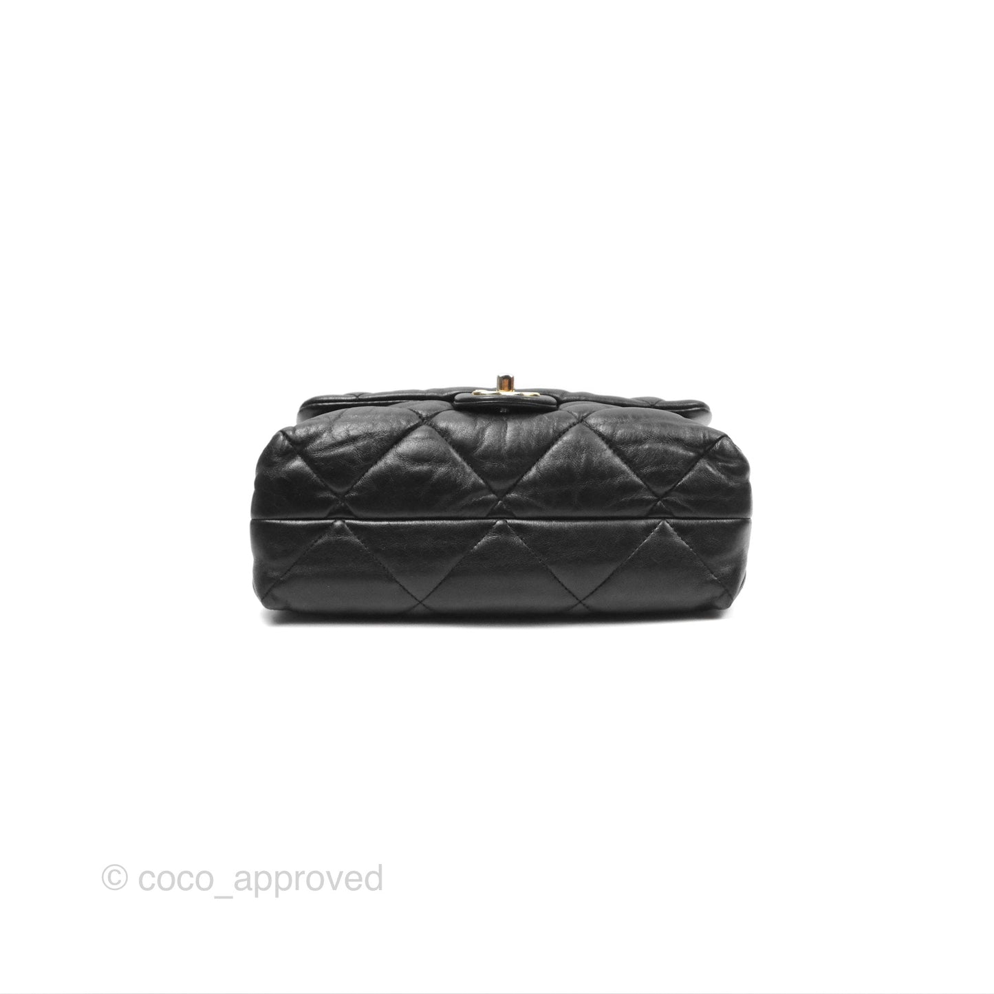 Chanel Chain Handle Flap Bag Black Goatskin Gold Hardware