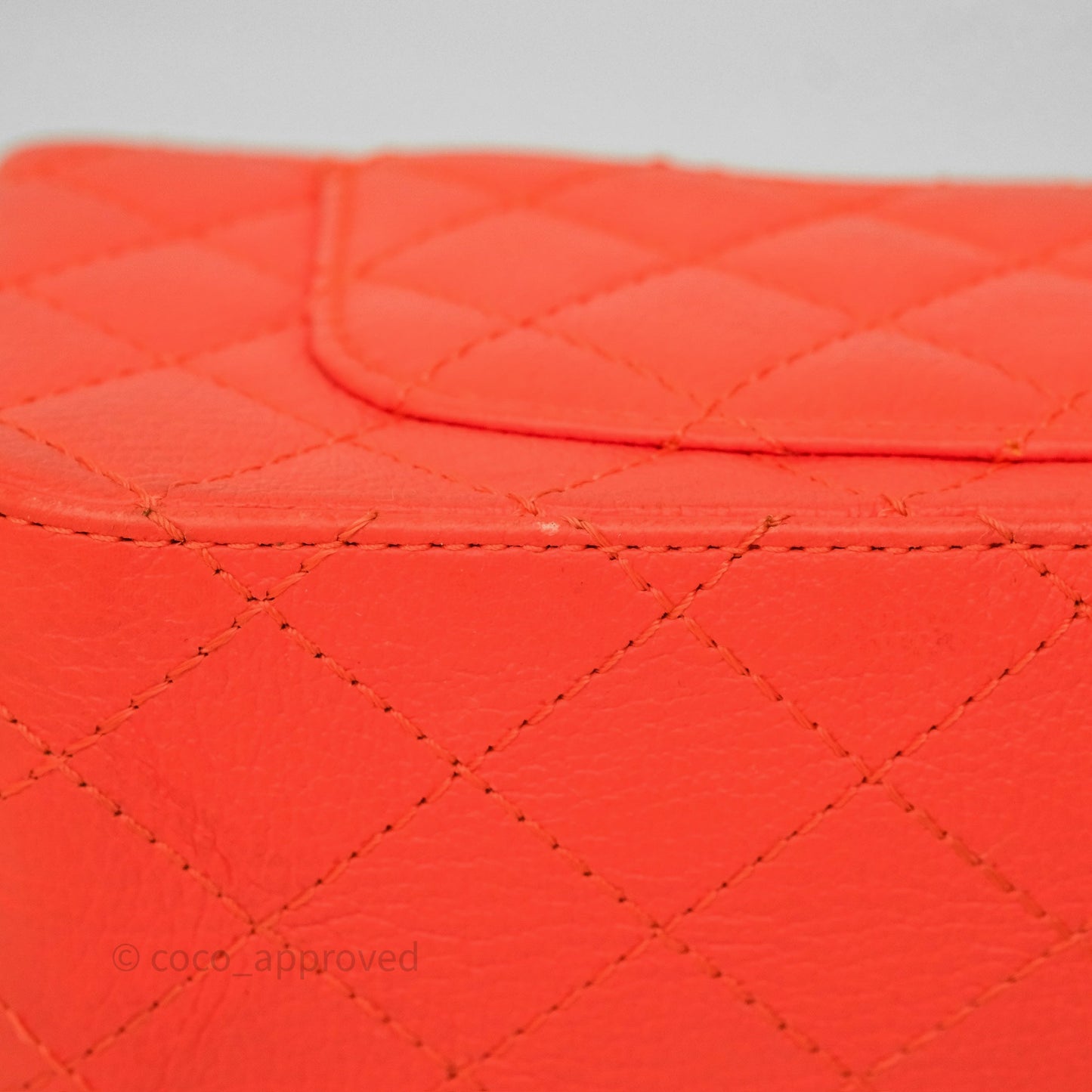 Chanel Mini Reissue 224 Tangerine Orange Goatskin Silver Hardware