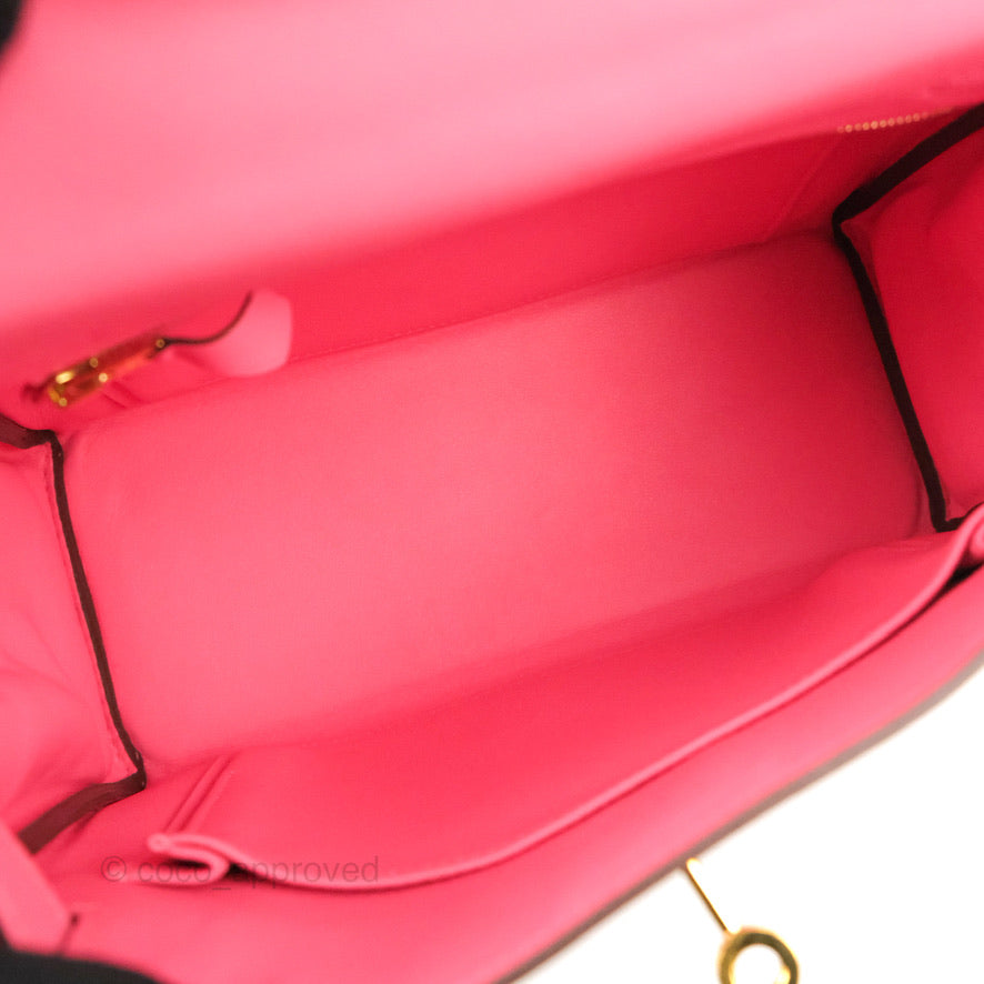 Hermès Retourne Kelly 25 Veau Swift Rose Azalee Gold Hardware