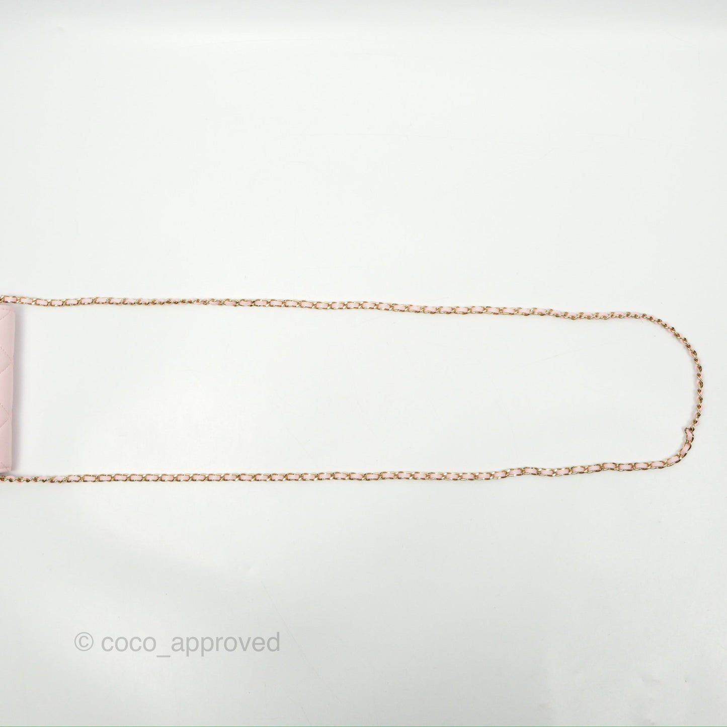 Chanel Mini Chain Around Clutch With Chain Pink Lambskin Gold Hardware 22S