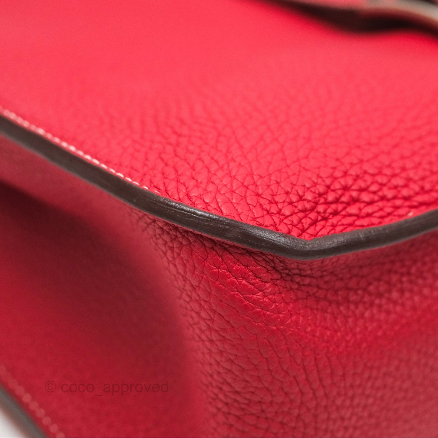 Hermès Halzan 31 Rouge Casque Clemence Palladium Hardware