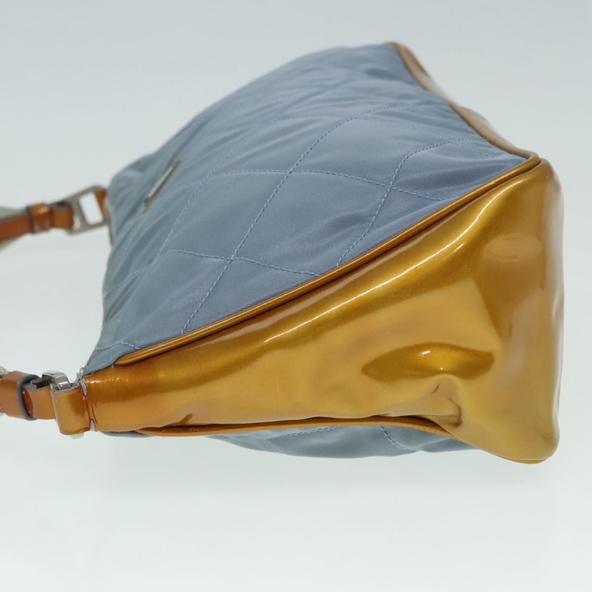 Luxury Prada Shoulder Bag Nylon Light Blue Silver  92105