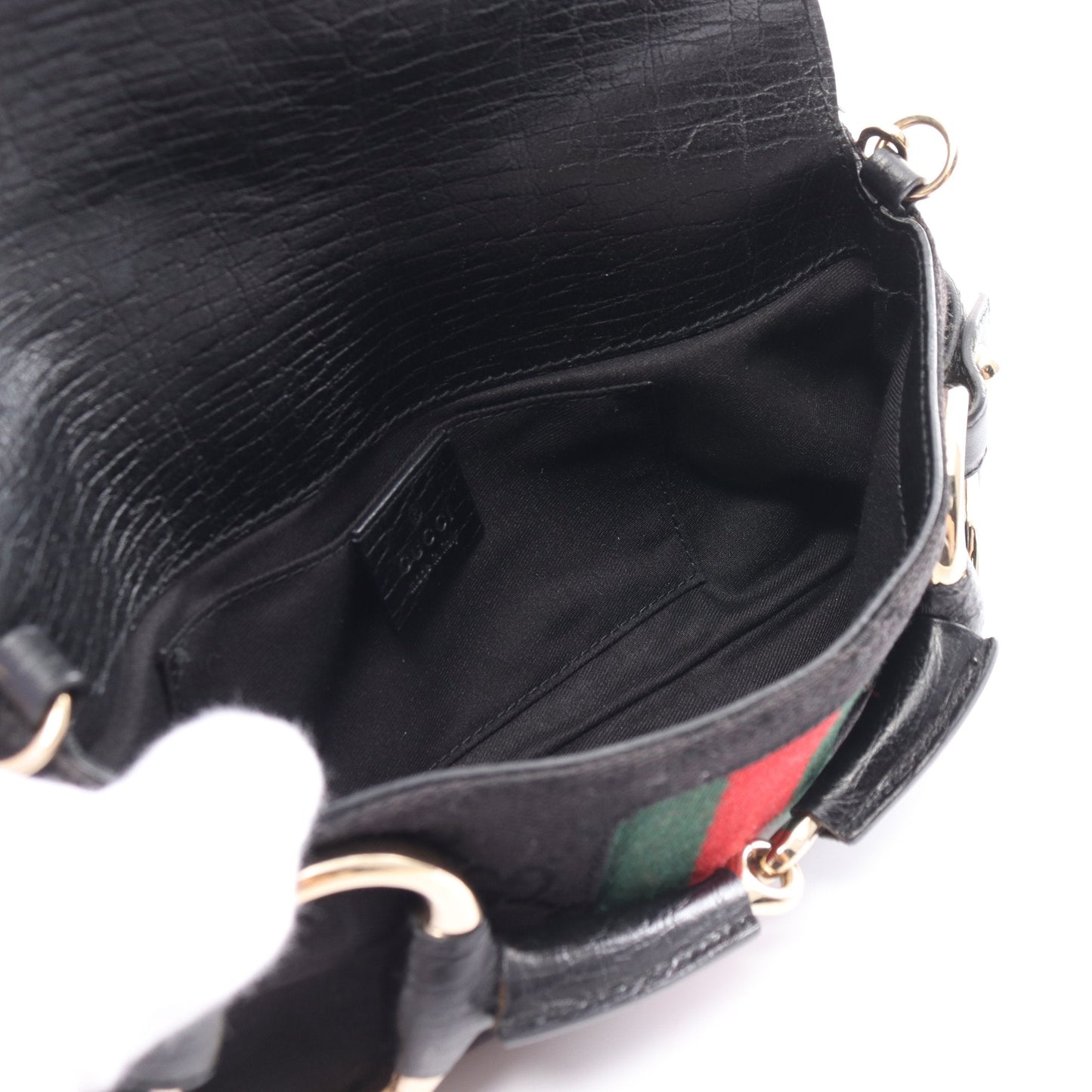 Luxury Gucci Trending 2025 Horsebit GG canvas Sherry line Chain handbag Canvas Leather Black Multicolor