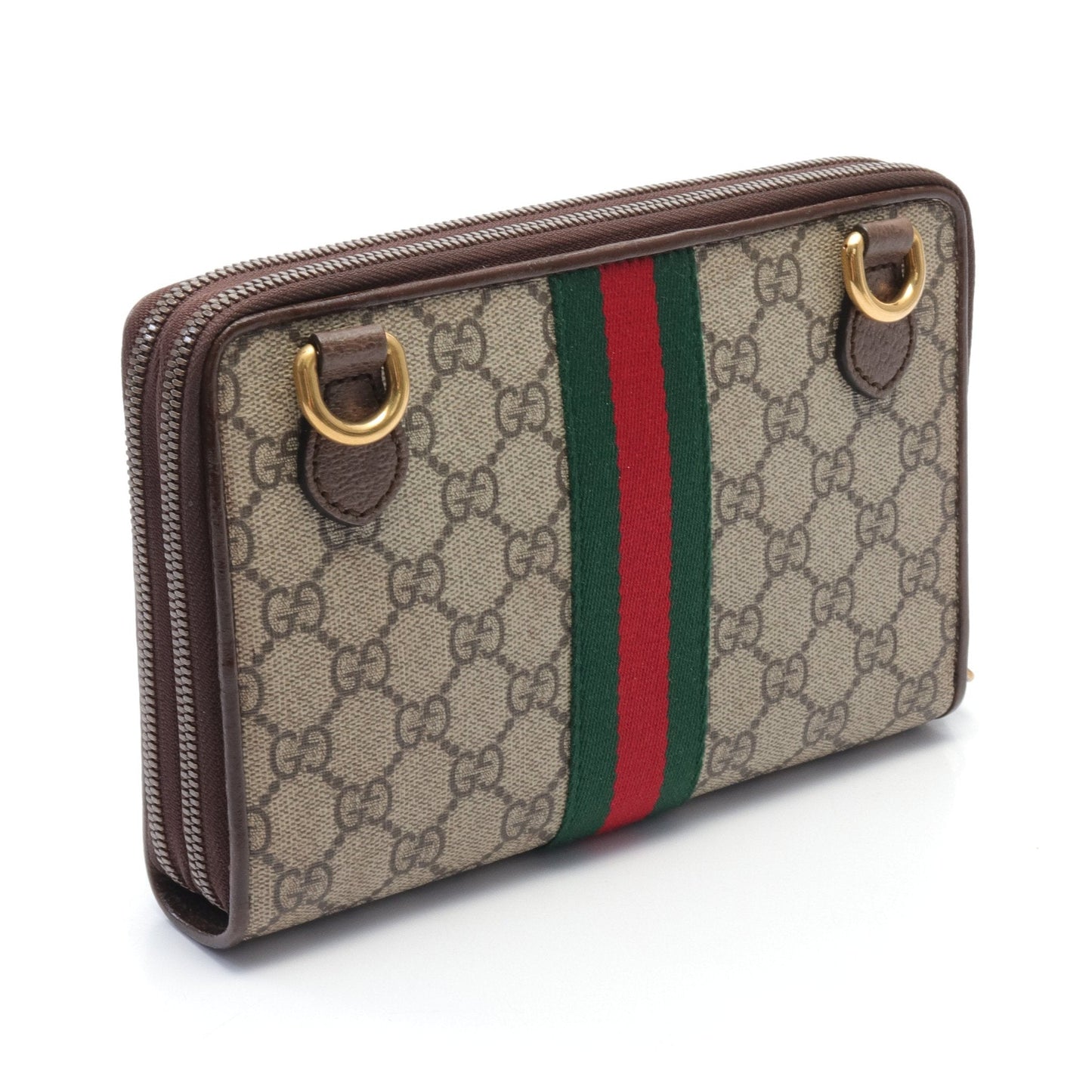 Luxury Gucci Trending 2025 Ophidia GG Supreme Shoulder bag PVC Leather Beige Dark brown Multicolor