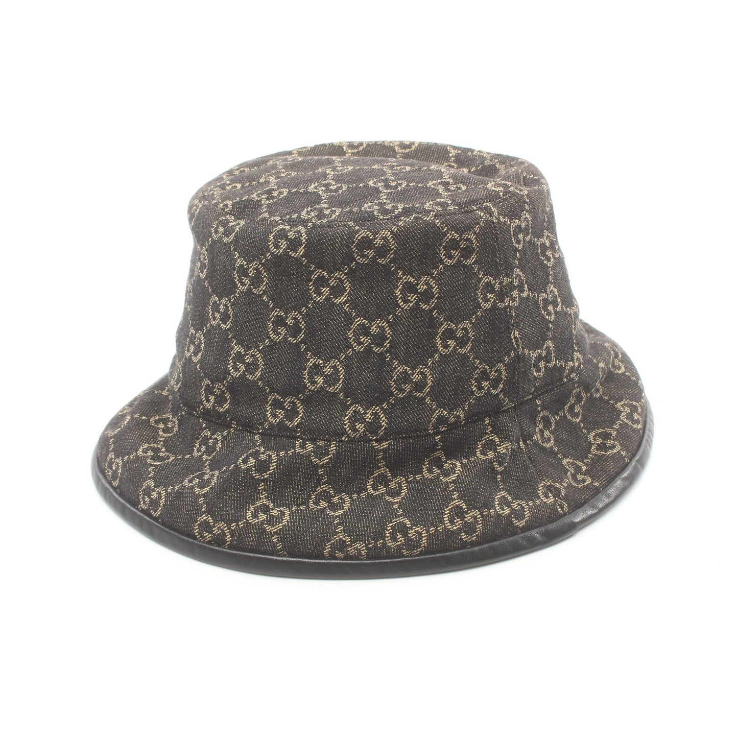 Luxury Gucci Trending 2025 GG pattern Bucket Hat Denim Black Beige
