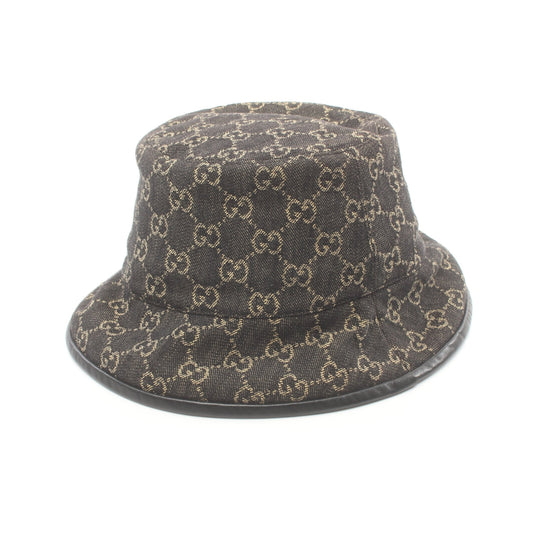 Luxury Gucci Trending 2025 GG pattern Bucket Hat Denim Black Beige