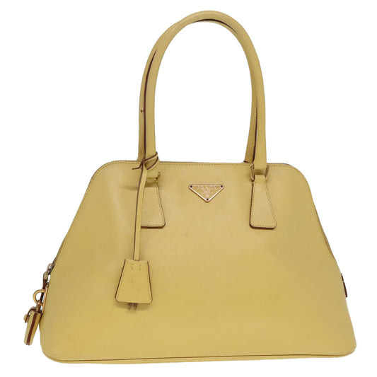 Luxury Prada Hand Bag Safiano leather Yellow Gold  92195