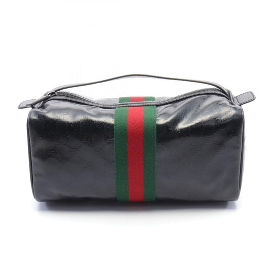 Luxury Gucci Trending 2025 GG Crystal Sherry line Handbag PVC Coated Canvas Leather Black