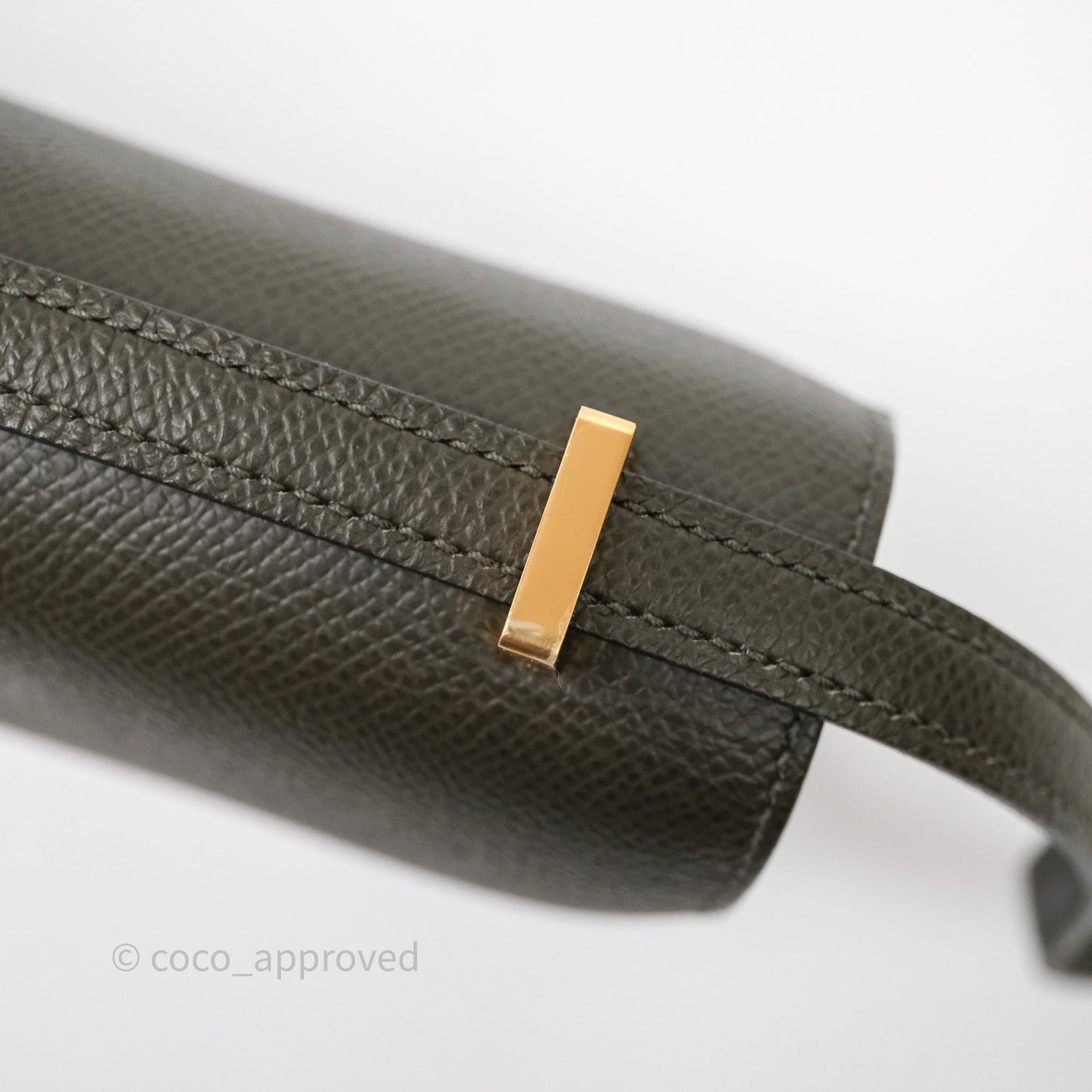 Hermès Constance Mini 18cm Vert de Gris C6 Epsom Gold Hardware