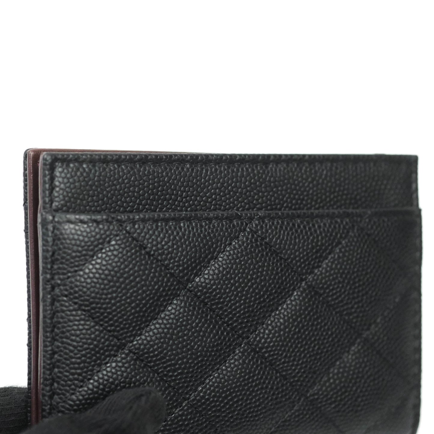 Chanel Classic Black Card Holder Caviar Gold Hardware