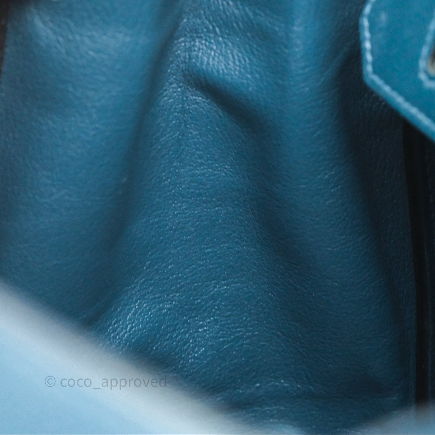 Hermès Birkin 30 Retourne Bleu de Prusse 7P Epsom Gold Hardware