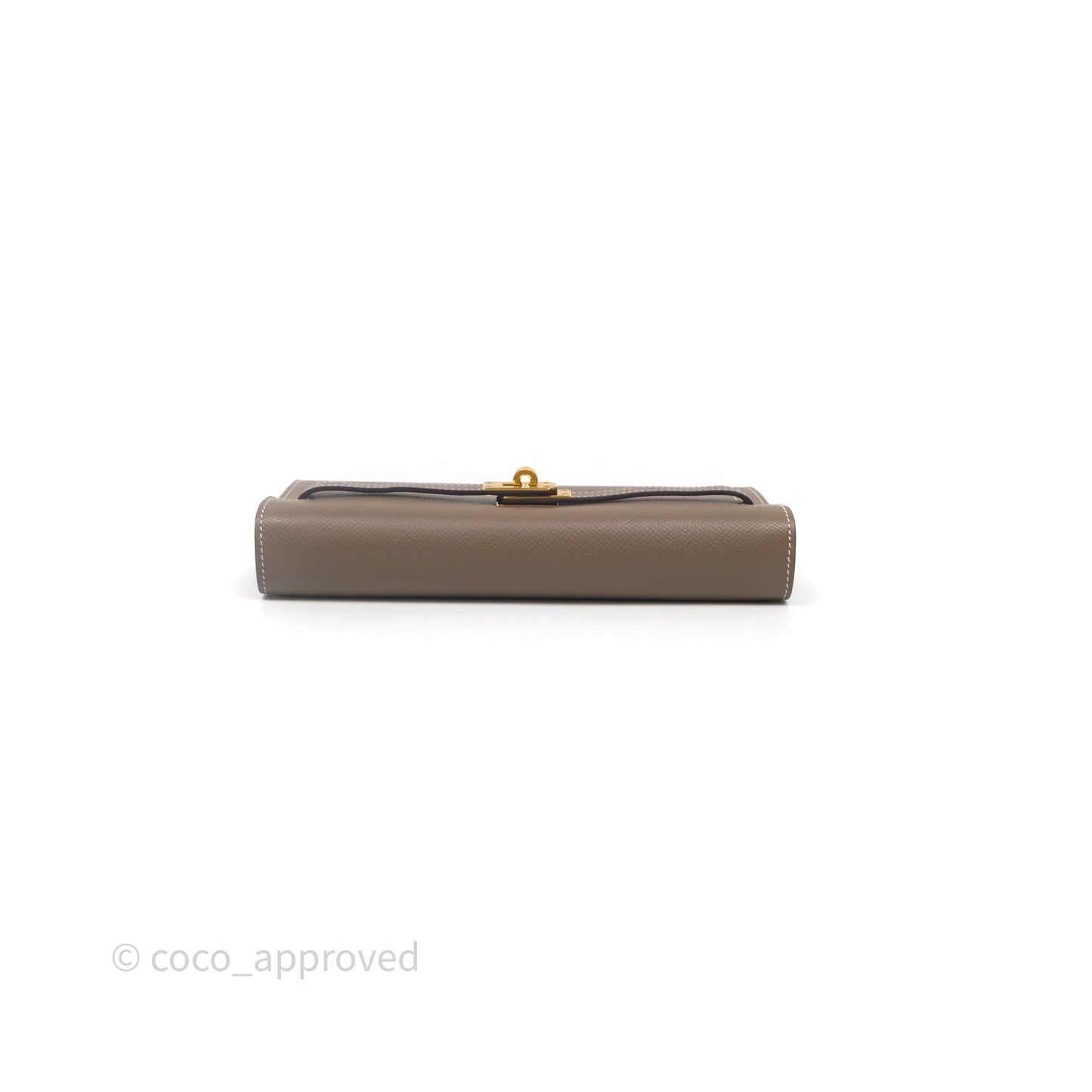 Hermès Kelly To Go Wallet Etoupe 18 Epsom Gold Hardware