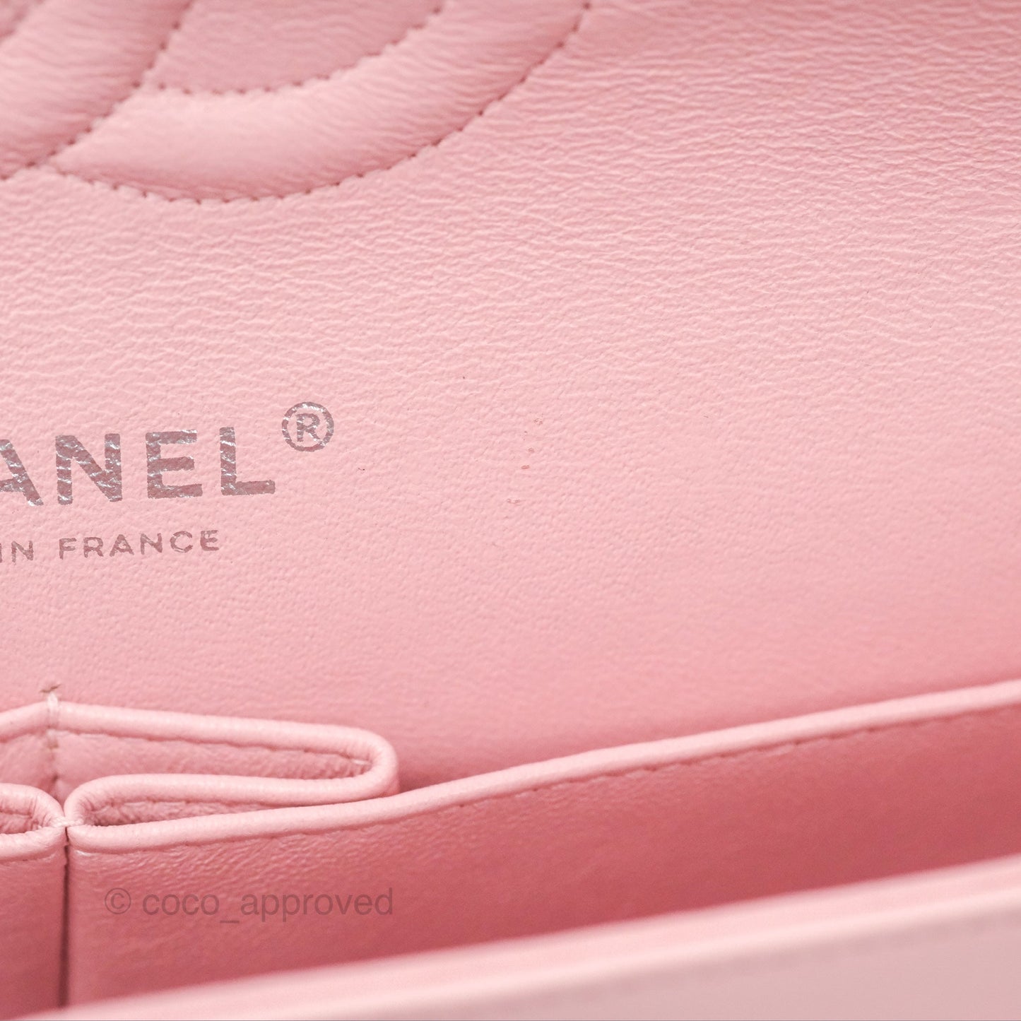 Chanel Classic M/L Medium Flap Quilted Pink Tweed Silver Hardware