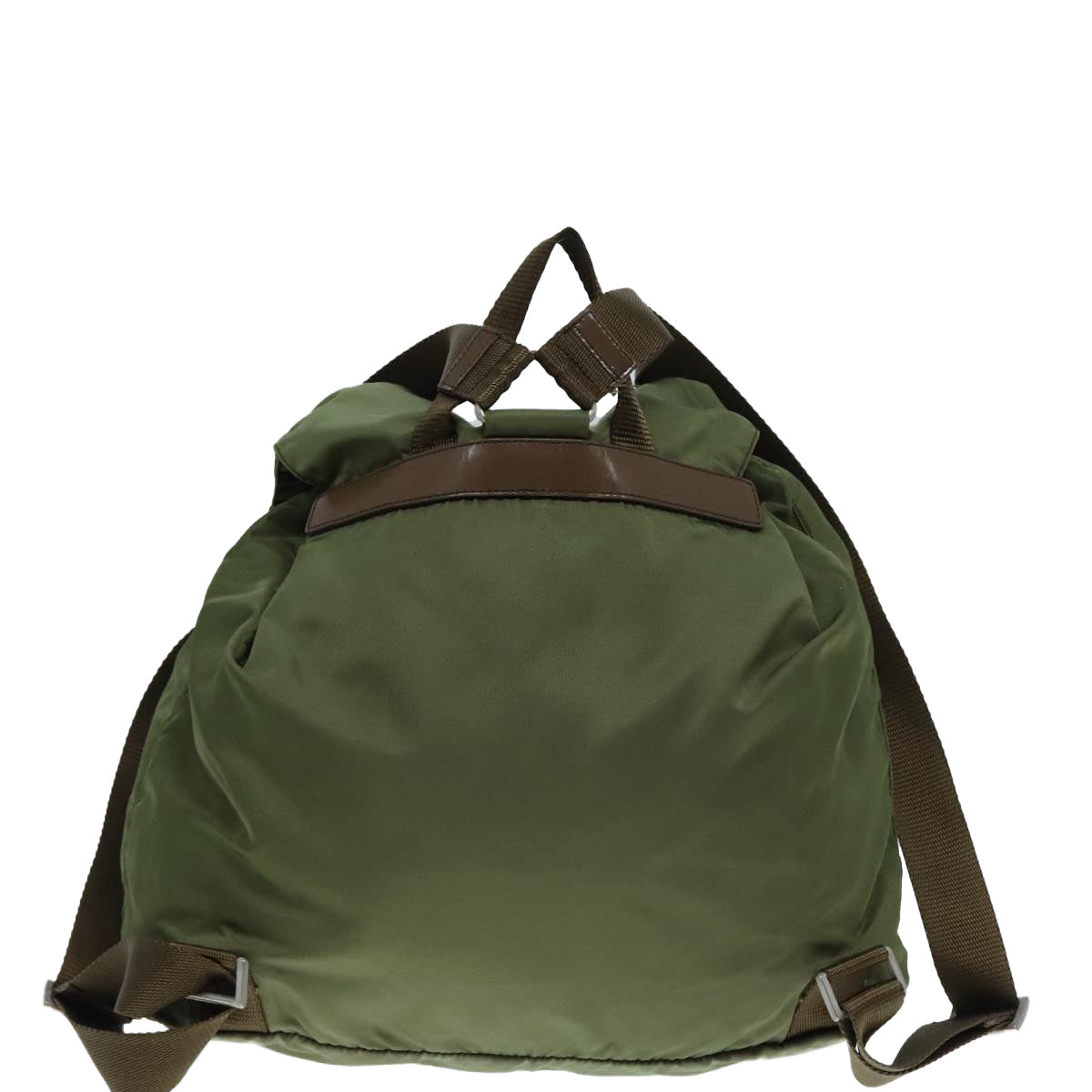 Luxury Prada Backpack Nylon Khaki Silver  92200