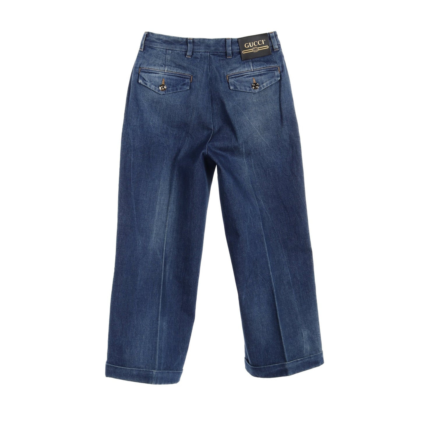 Luxury Gucci Trending 2025 Denim pants Cotton Indigo blue Vintage processing