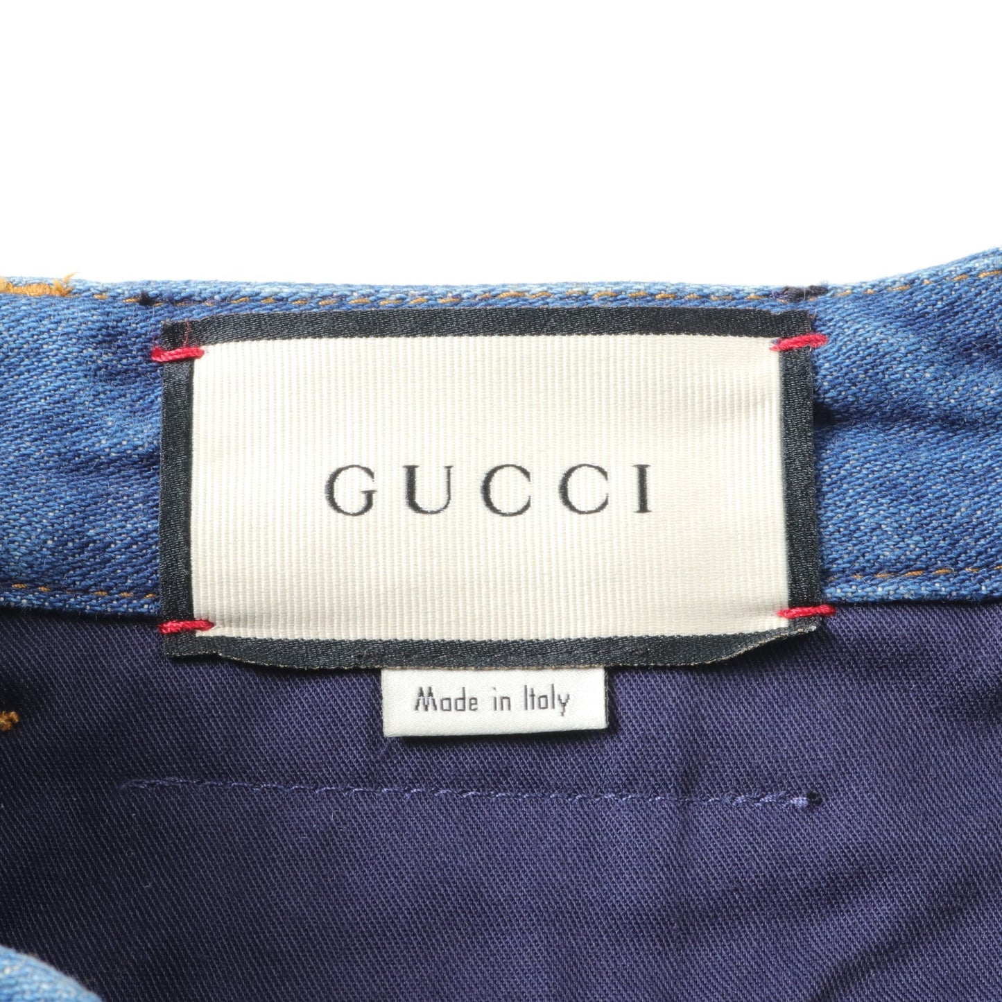 Luxury Gucci Trending 2025 Denim pants Cotton Indigo blue Vintage processing