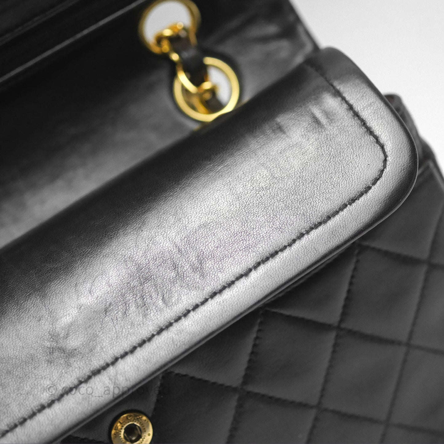 Chanel Classic Vintage Small Flap Black Lambskin 24K Gold Hardware