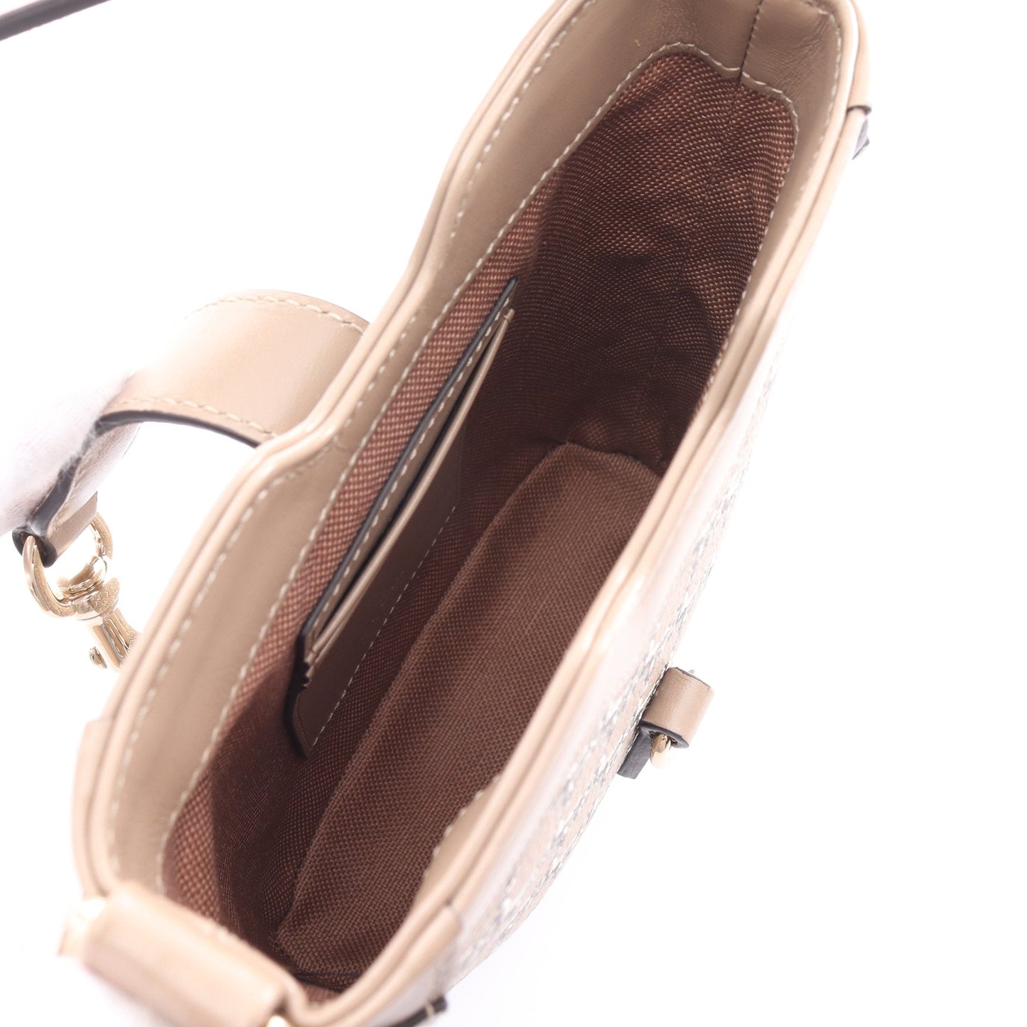 Luxury Gucci Trending 2025 GG Shadow Mini bucket Shoulder bag Leather Gray beige