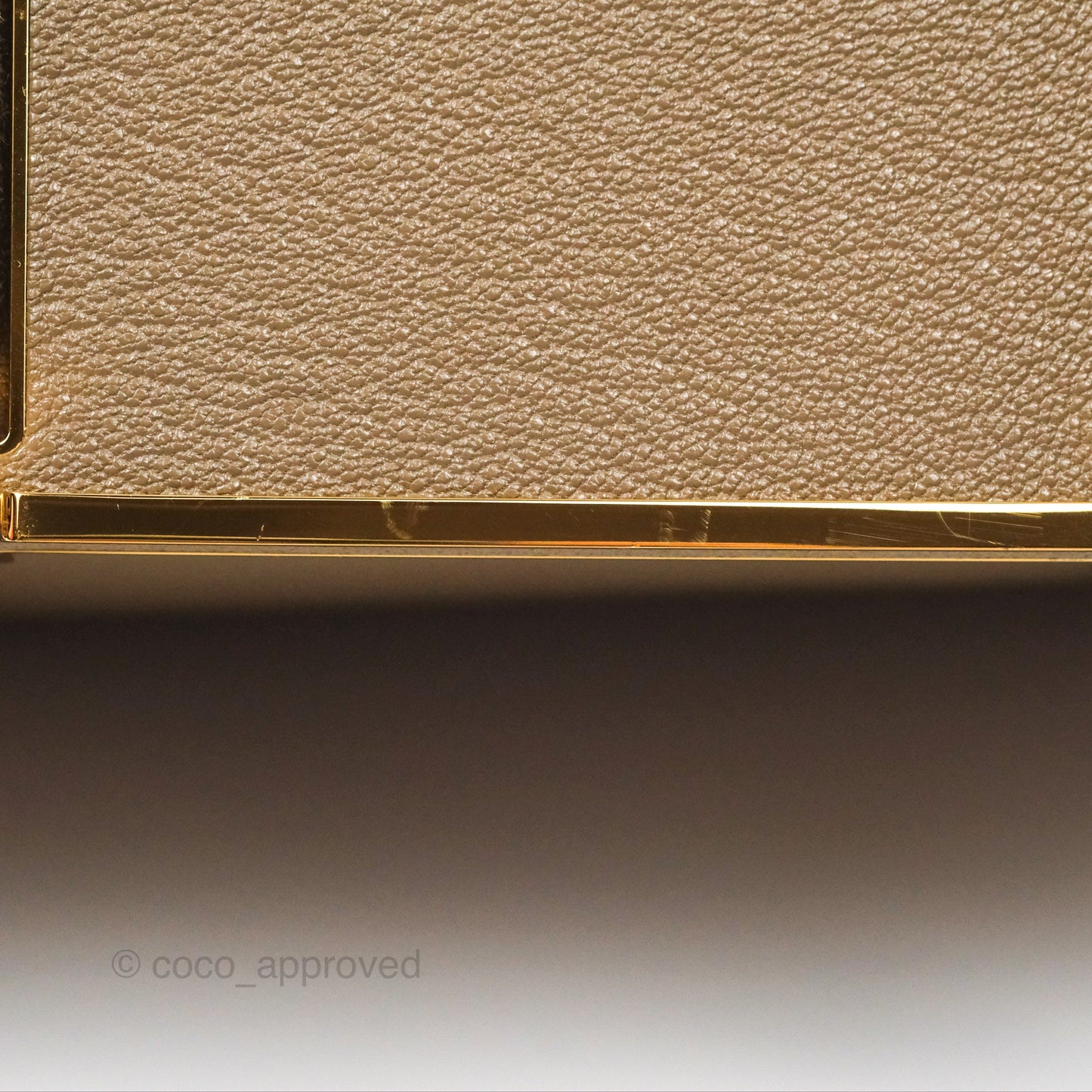 Hermès Geta Bag Etoupe Chevre Mysore Gold Hardware