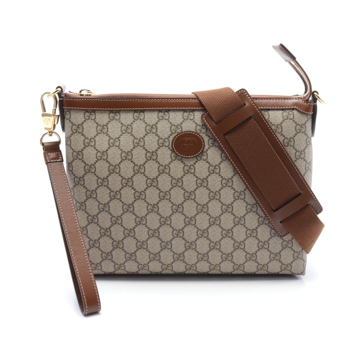 Luxury Gucci Trending 2025 Interlocking G GG Supreme Messenger bag Shoulder bag PVC Leather Beige Brown