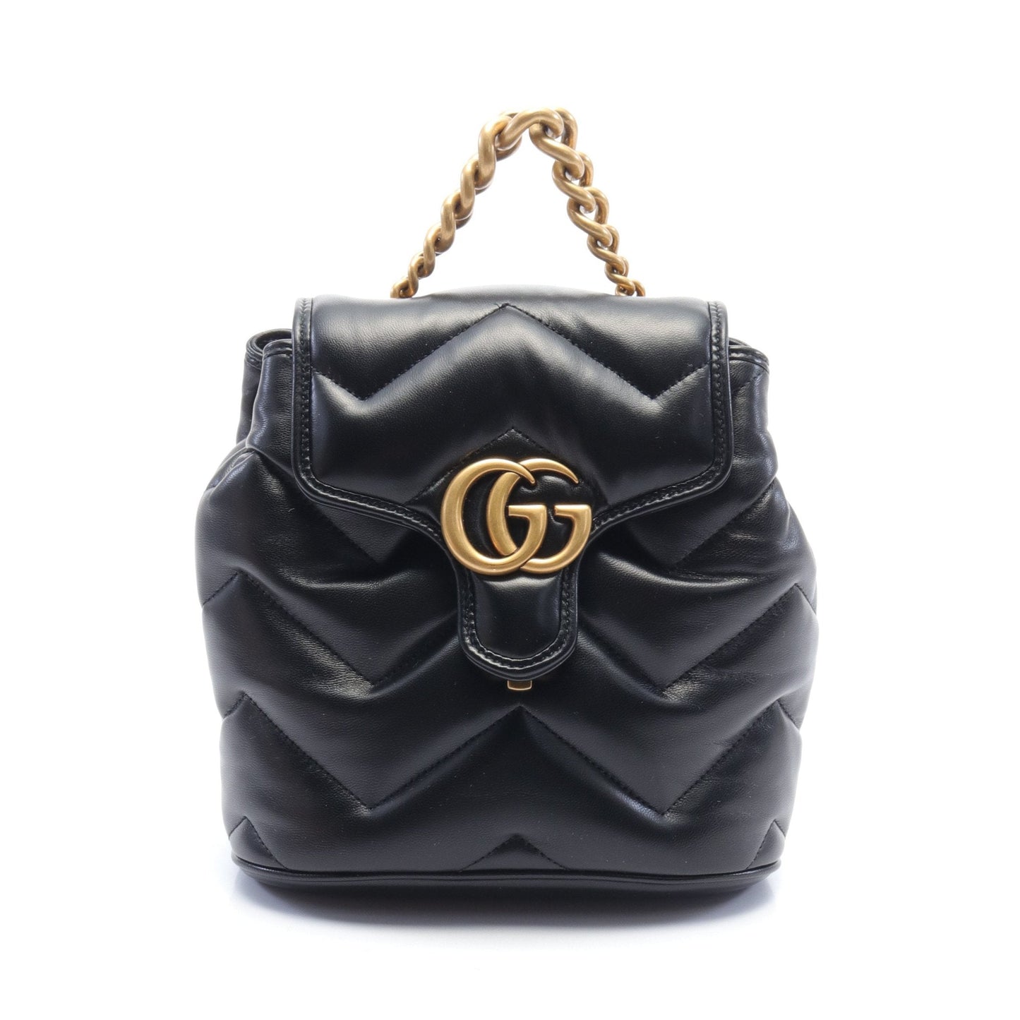 Luxury Gucci Trending 2025 GG Marmont Mini Backpack Rucksack Leather Black