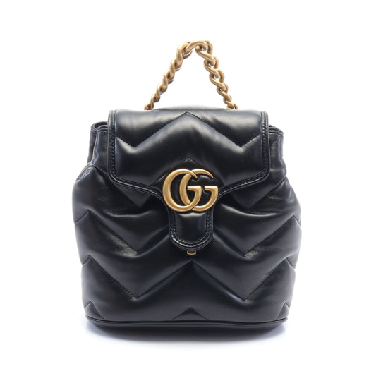 Luxury Gucci Trending 2025 GG Marmont Mini Backpack Rucksack Leather Black