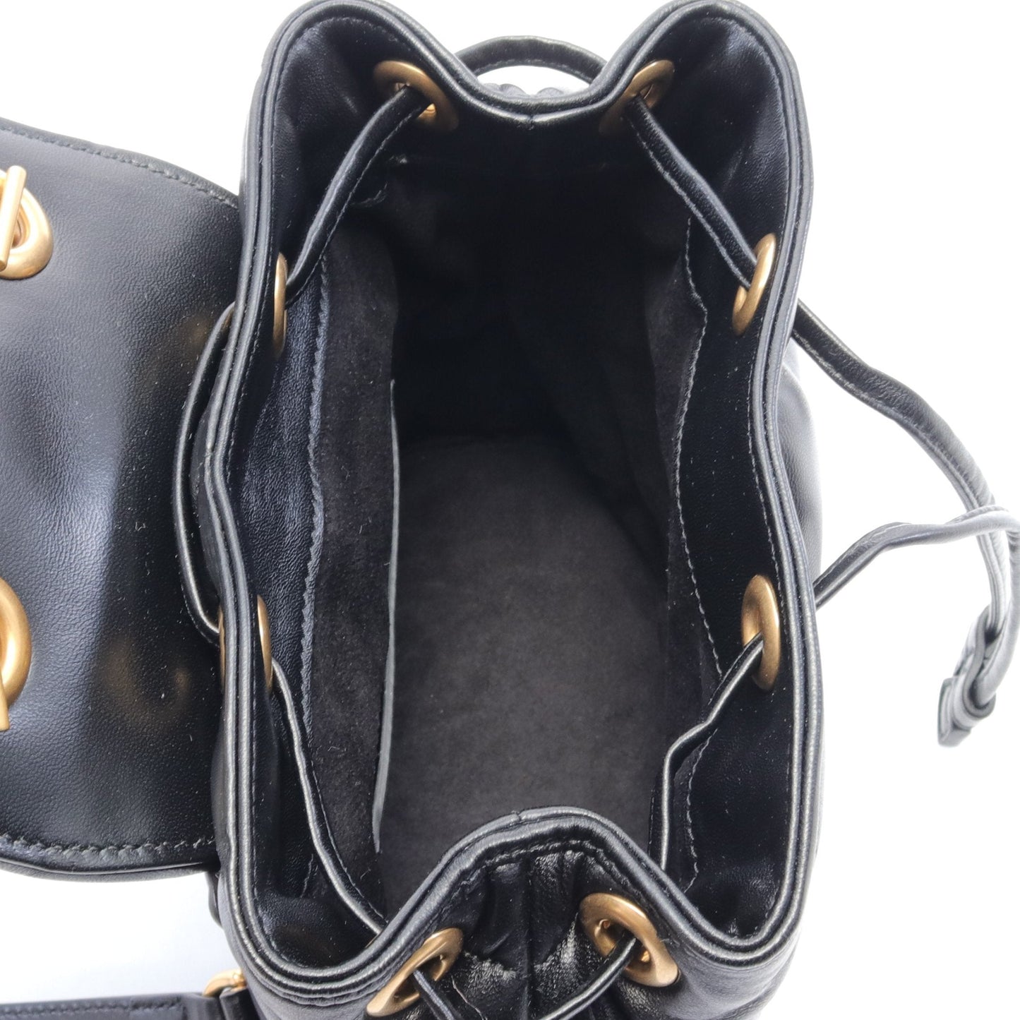 Luxury Gucci Trending 2025 GG Marmont Mini Backpack Rucksack Leather Black