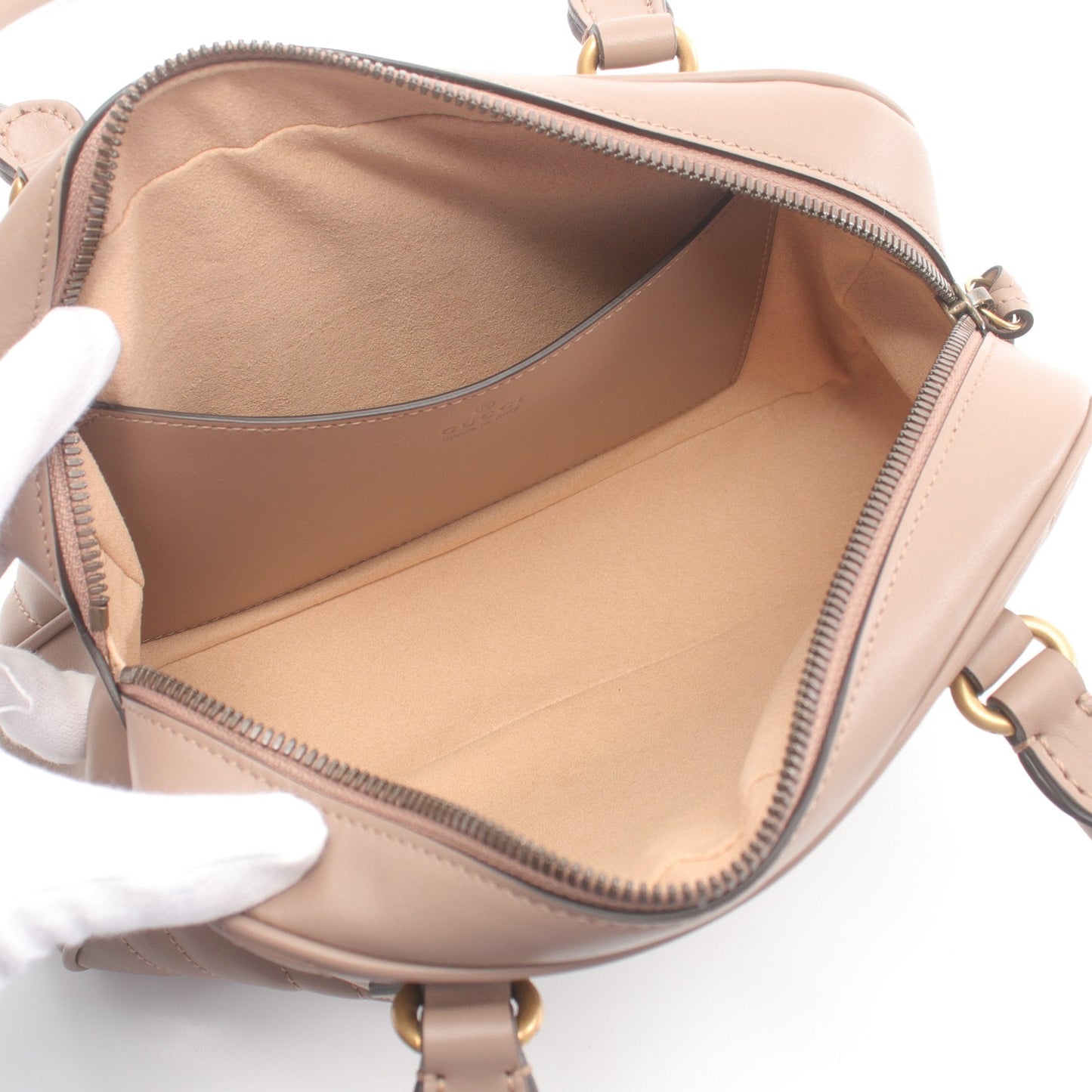 Luxury Gucci Trending 2025 GG Marmont Small Top handle bag Handbag Leather Pink beige