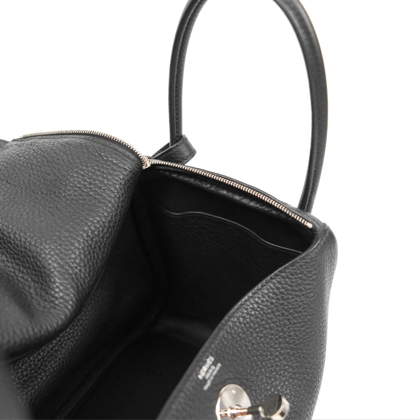 Hermès Lindy 26 Black Clemence Silver Hardware