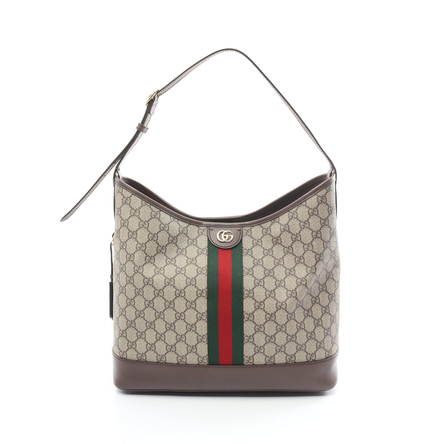 Luxury Gucci Trending 2025 Ophidia GG Supreme Medium One shoulder bag PVC Leather Beige Dark brown Multicolor