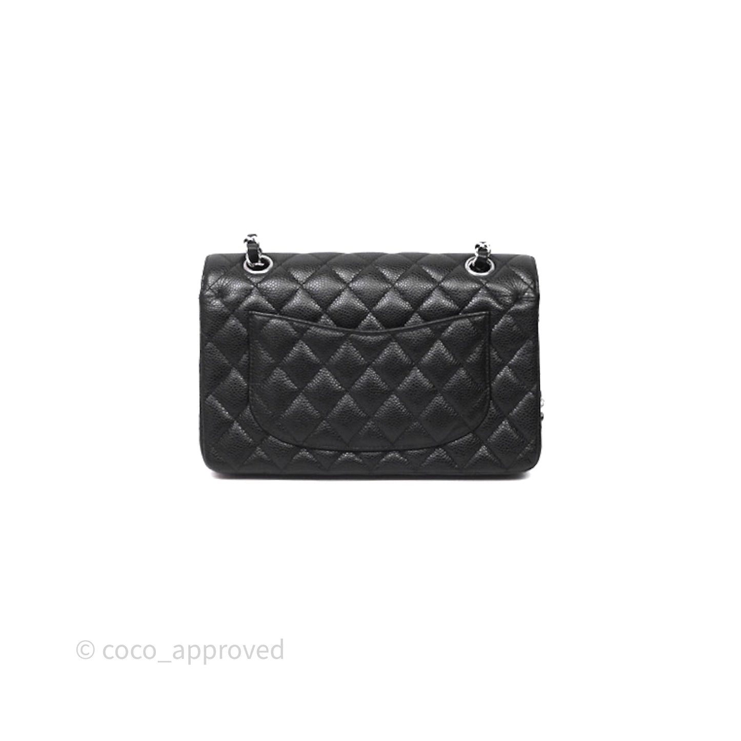 Chanel Small Classic Flap Quilted Black Caviar Silver Hardware