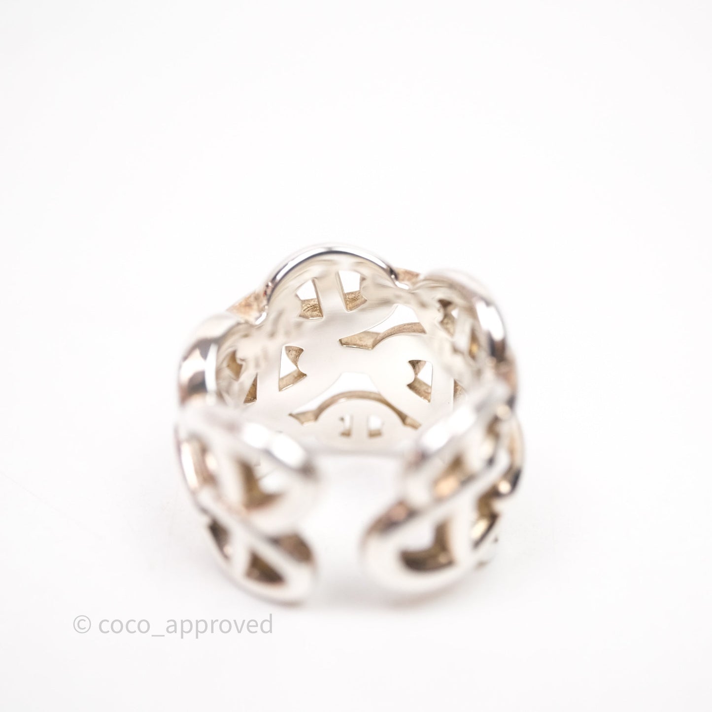 Hermès Chaine d'ancre Enchainee Ring Size 54